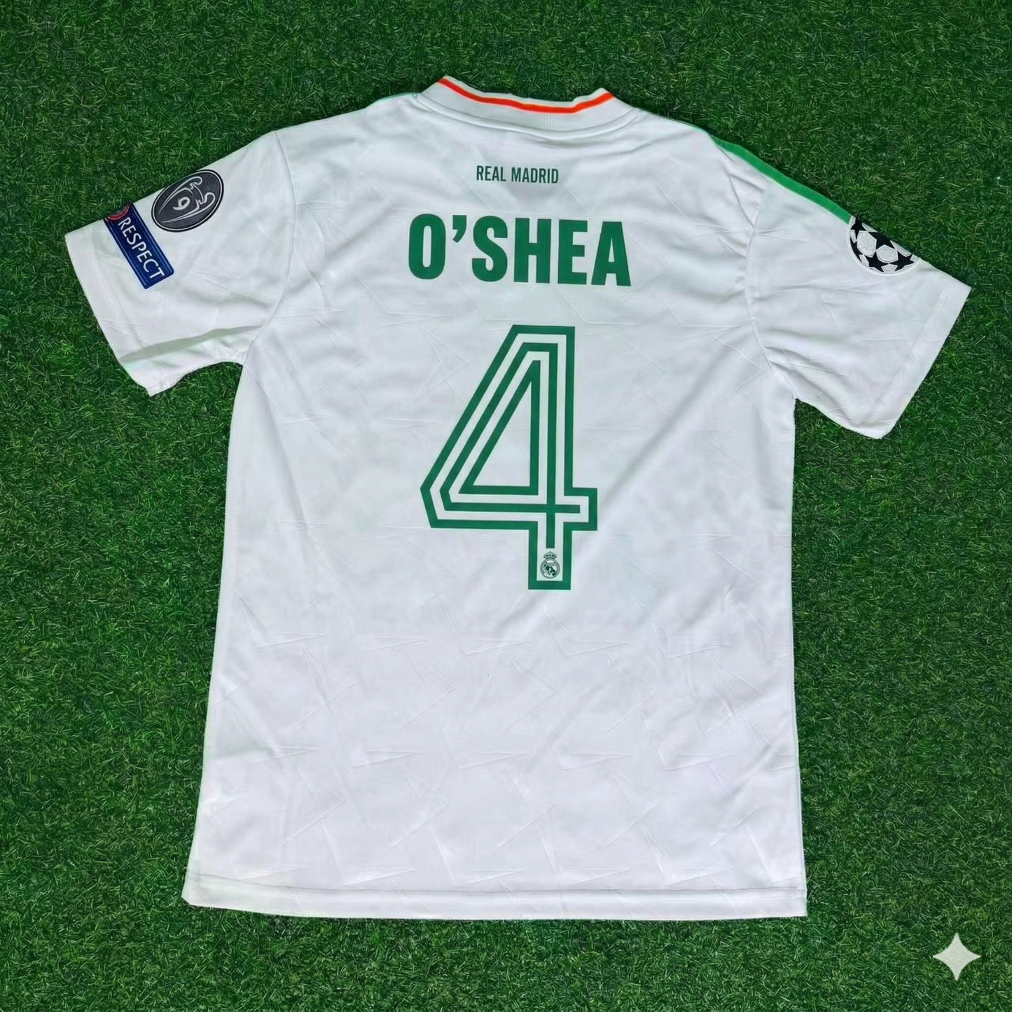 John O'Shea Ireland White Legendary Anniversary Retro Football Jersey Kit