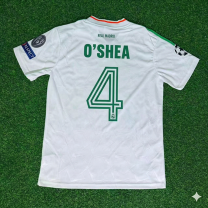 John O'Shea Ireland White Legendary Anniversary Retro Football Jersey Kit