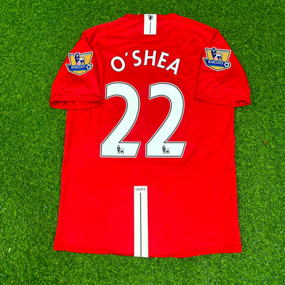John O'Shea Manchester United 2007 2008 EPL Retro Red Jersey Trikot