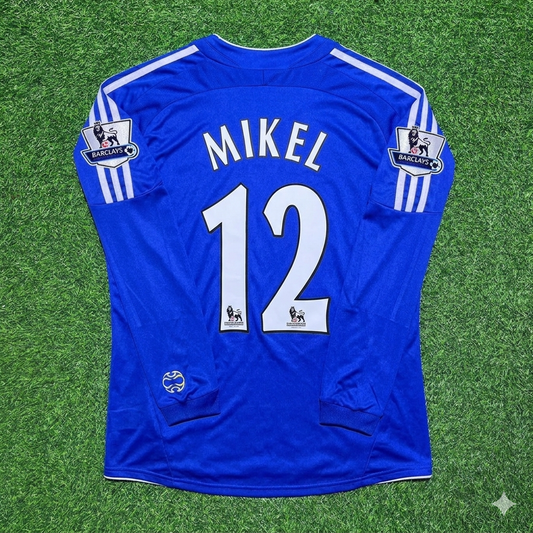 John Obi Mikel #12 Chelsea 2006-2008 Long Sleeve EPL Patch Football Jersey