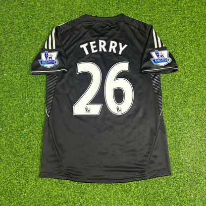 John Terry Chelsea 2013-14 Black Retro Football Jersey Kit