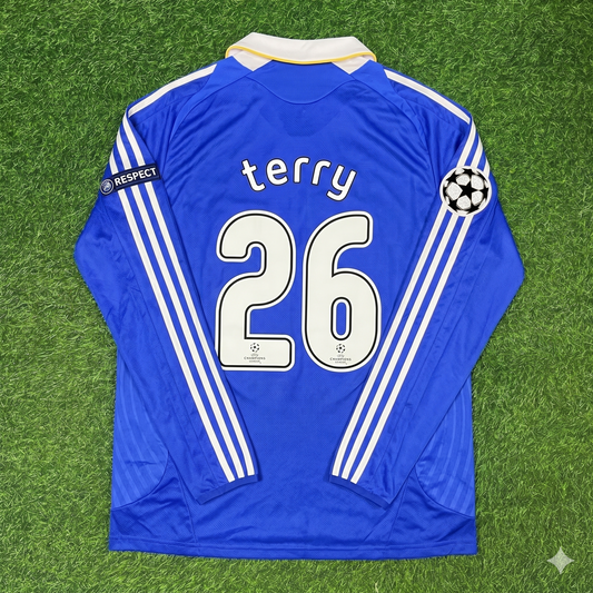 John Terry Chelsea 2008 Champions League Final Long Sleeve Football Jersey