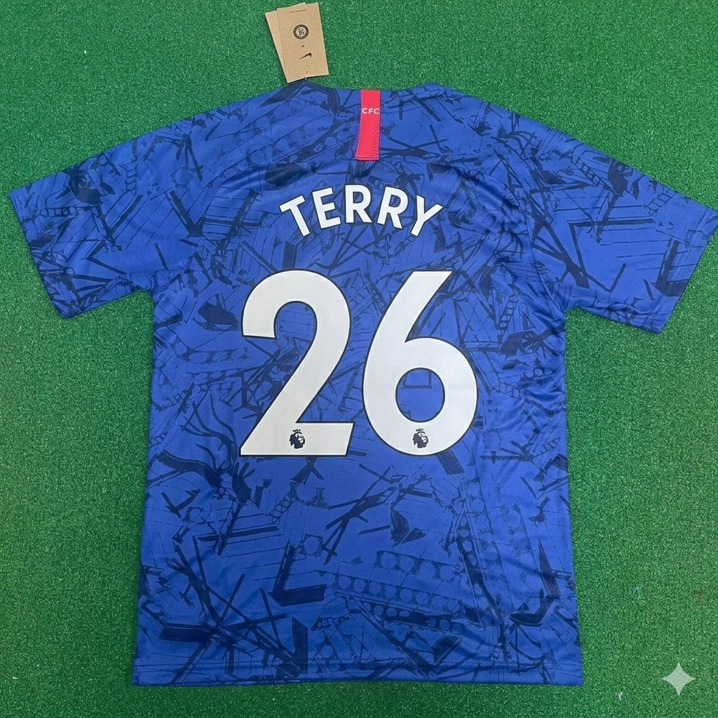 John Terry #26 Chelsea Blue Retro Kit Jersey Trikot Maglia Maillot Soccer Shirt