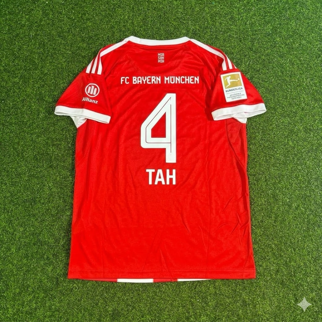Jonathan Tah #4 Bayern Munich 2026 Bundesliga Champions Football Jersey