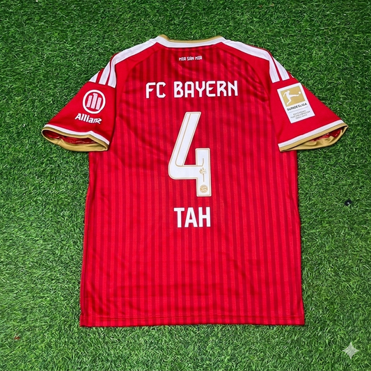 Jonathan Tah #4 Bayern Munich 2027 Bundesliga Championship Patch Football Jersey