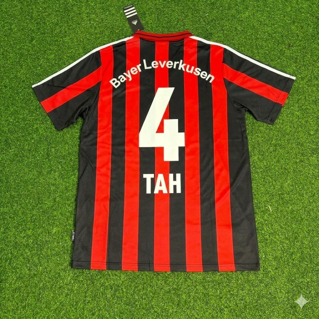 Jonathan Tah Bayer Leverkusen Home Retro Football Jersey