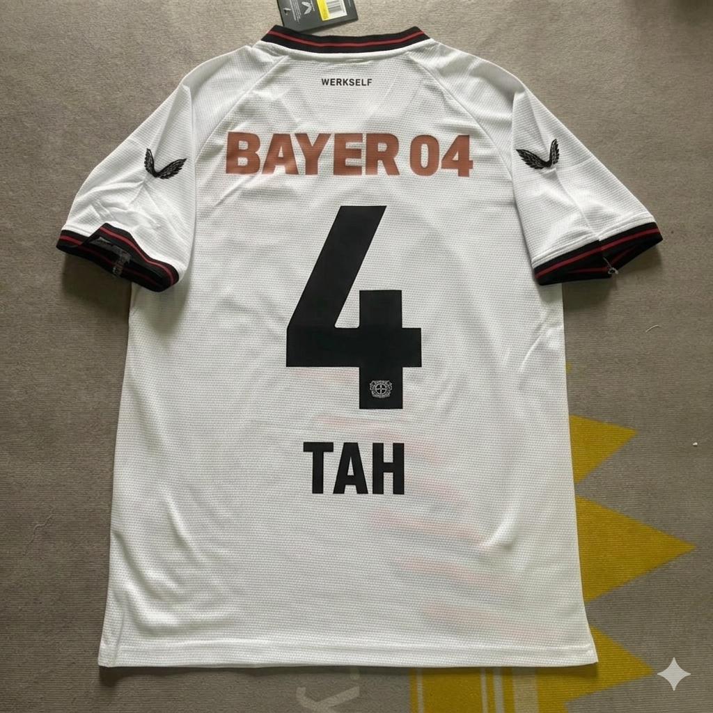 Jonathan Tah Bayer 04 Leverkusen 2023/2024 Home Retro Football Jersey