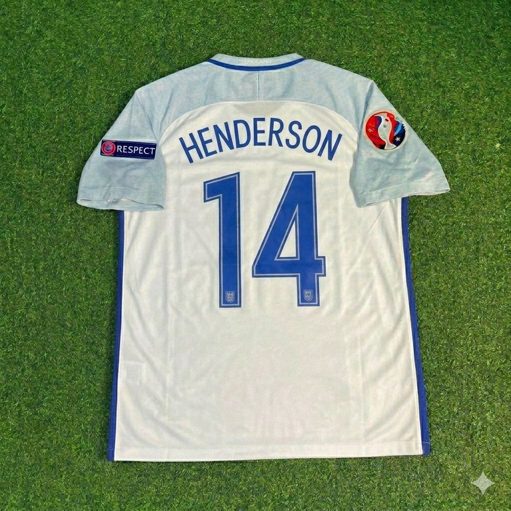 Jordan Henderson #14 England Euro 2016 Home Retro Jersey