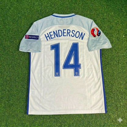 Jordan Henderson #14 England Euro 2016 Home Retro Jersey