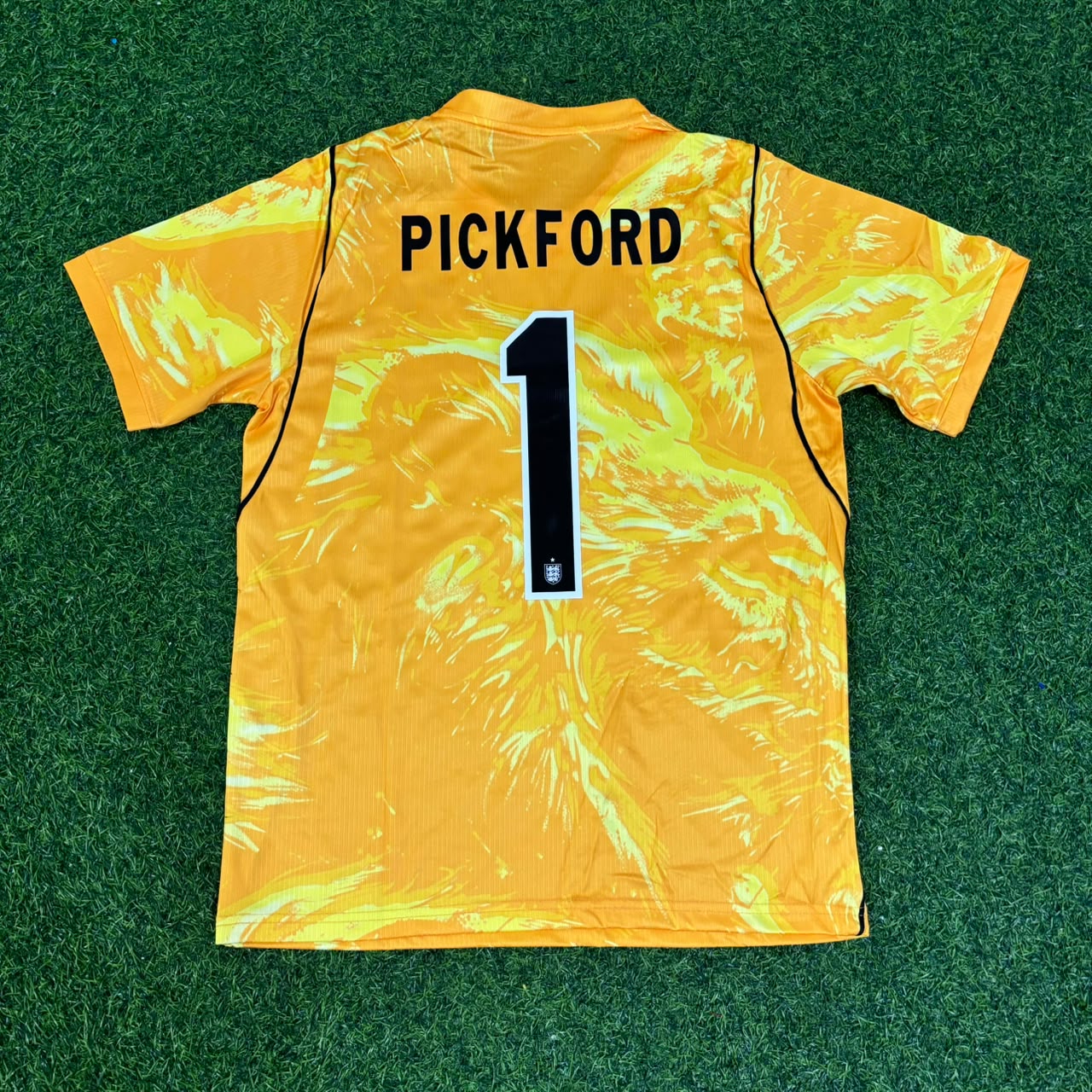 Jordan Pickford England Goalkeeper 2026 World Cup Yellow Football Jersey