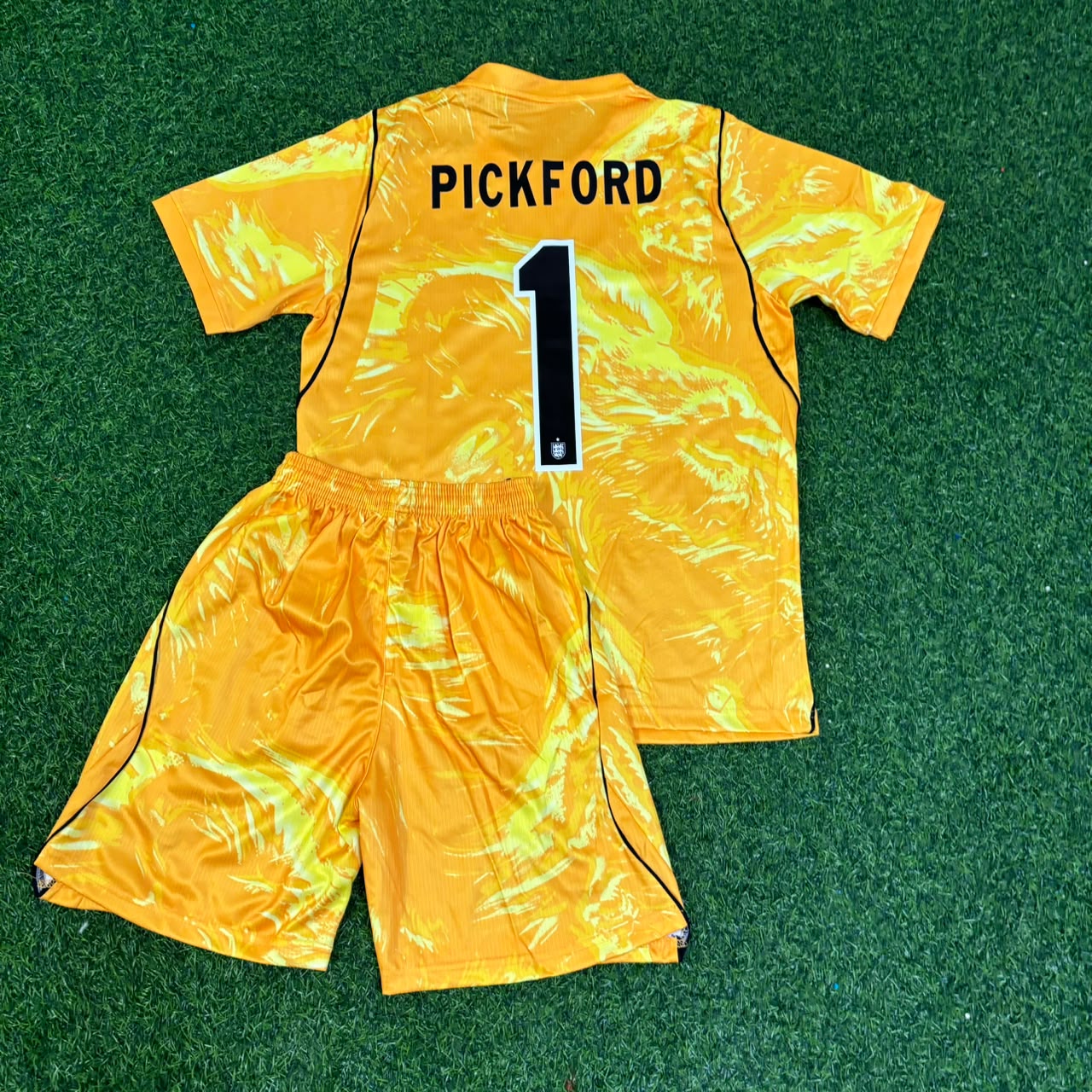 Jordan Pickford England Goalkeeper Kids 2026 World Cup Yellow Football Jersey