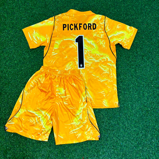 Jordan Pickford England Goalkeeper Kids 2026 World Cup Yellow Football Jersey