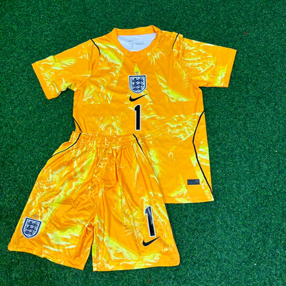 Jordan Pickford England Goalkeeper Kids 2026 World Cup Yellow Football Jersey