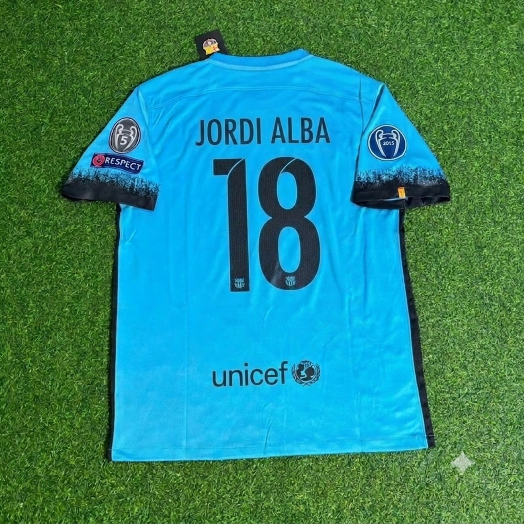 Jordi Alba Barcelona 2015/2016 Retro Football Jersey