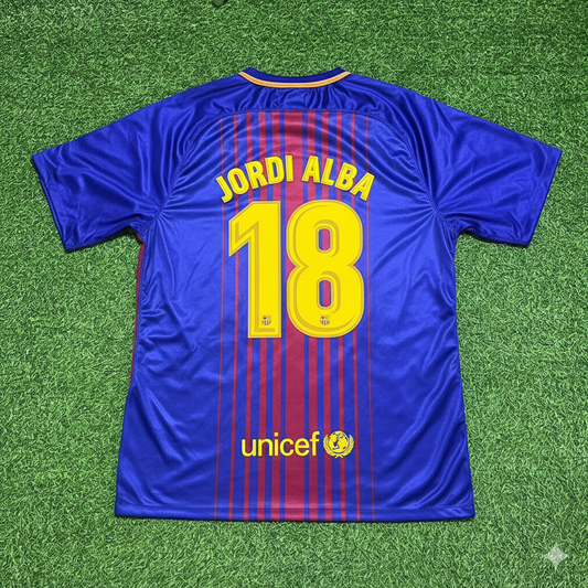 Jordi Alba 18- Barcelona 2017/2018 Season Football Jersey