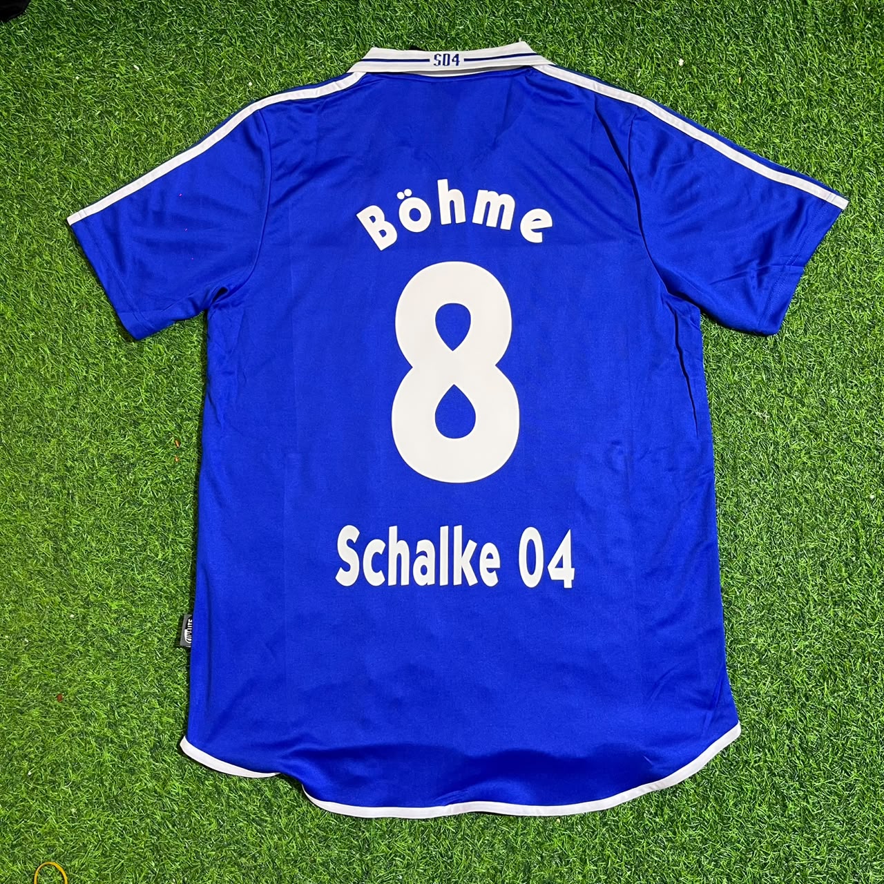 Jörg Böhme Schalke 04 2000–2002 Heim Retro Fußballtrikot Blau