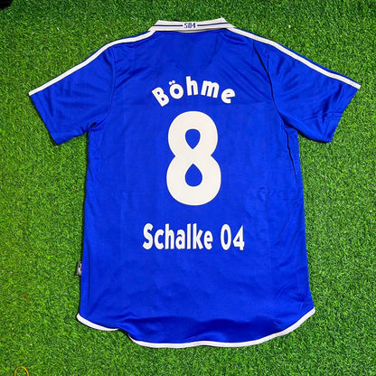 Jörg Böhme Schalke 04 2000–2002 Heim Retro Fußballtrikot Blau