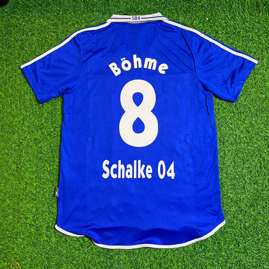 Jörg Böhme Schalke 04 2000–2002 Heim Retro Fußballtrikot Blau