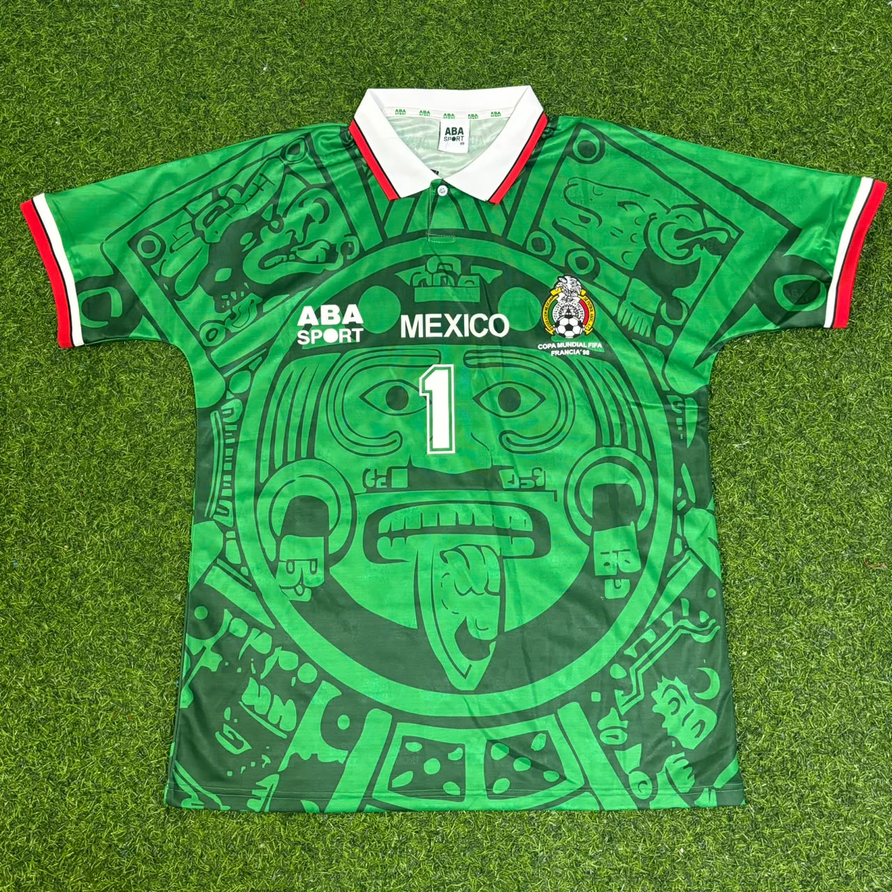 Jorge Campos Mexico 1998 Season Home Green Retro Jersey Trikot Soccer Shirt