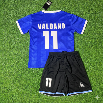 Jorge Valdano 11- Argentina 1986 World Cup Final Blue Kids Retro Football Jersey Kit