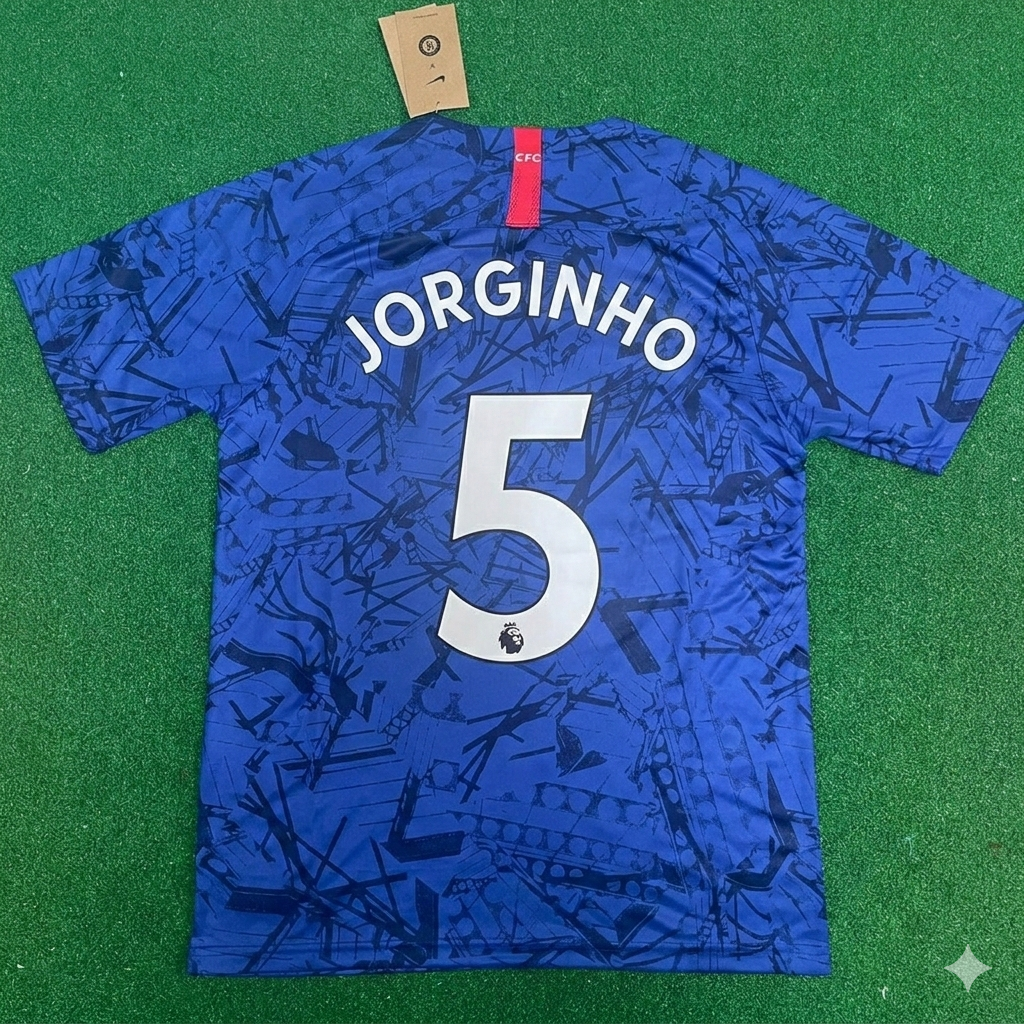 Jorginho #5 Chelsea 2019 2020 Blue Retro Kit Jersey Trikot Maglia Maillot Soccer Shirt