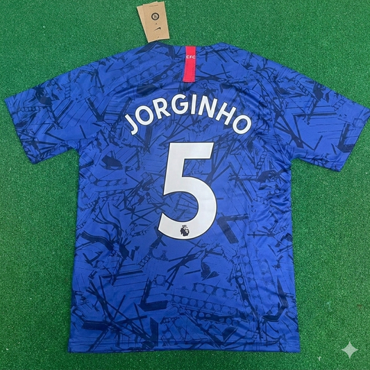 Jorginho #5 Chelsea 2019 2020 Blue Retro Kit Jersey Trikot Maglia Maillot Soccer Shirt