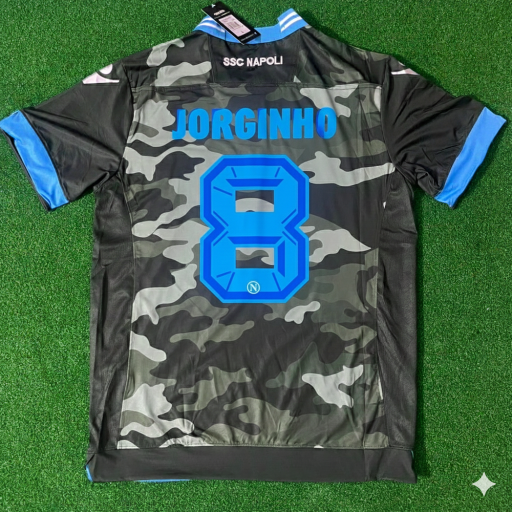 Jorginho 8 – Napoli 2013-14 Retro Kit Jersey Trikot Maillot Soccer Shirt