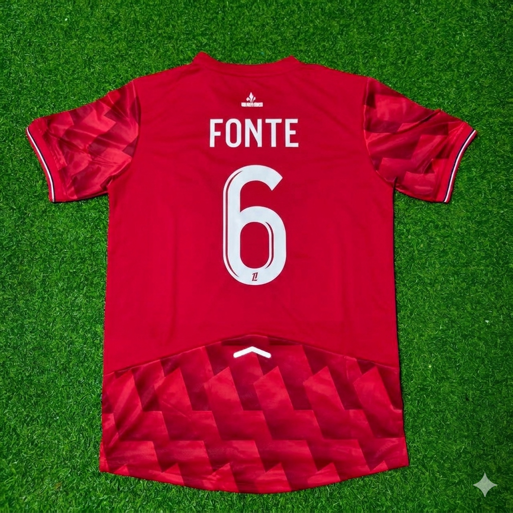 José Fonte #6 LOSC Lille Home Football Retro Jersey