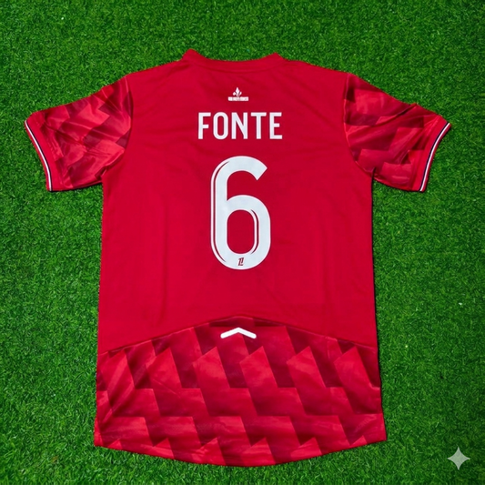 Maillot rétro de football domicile LOSC Lille José Fonte #6