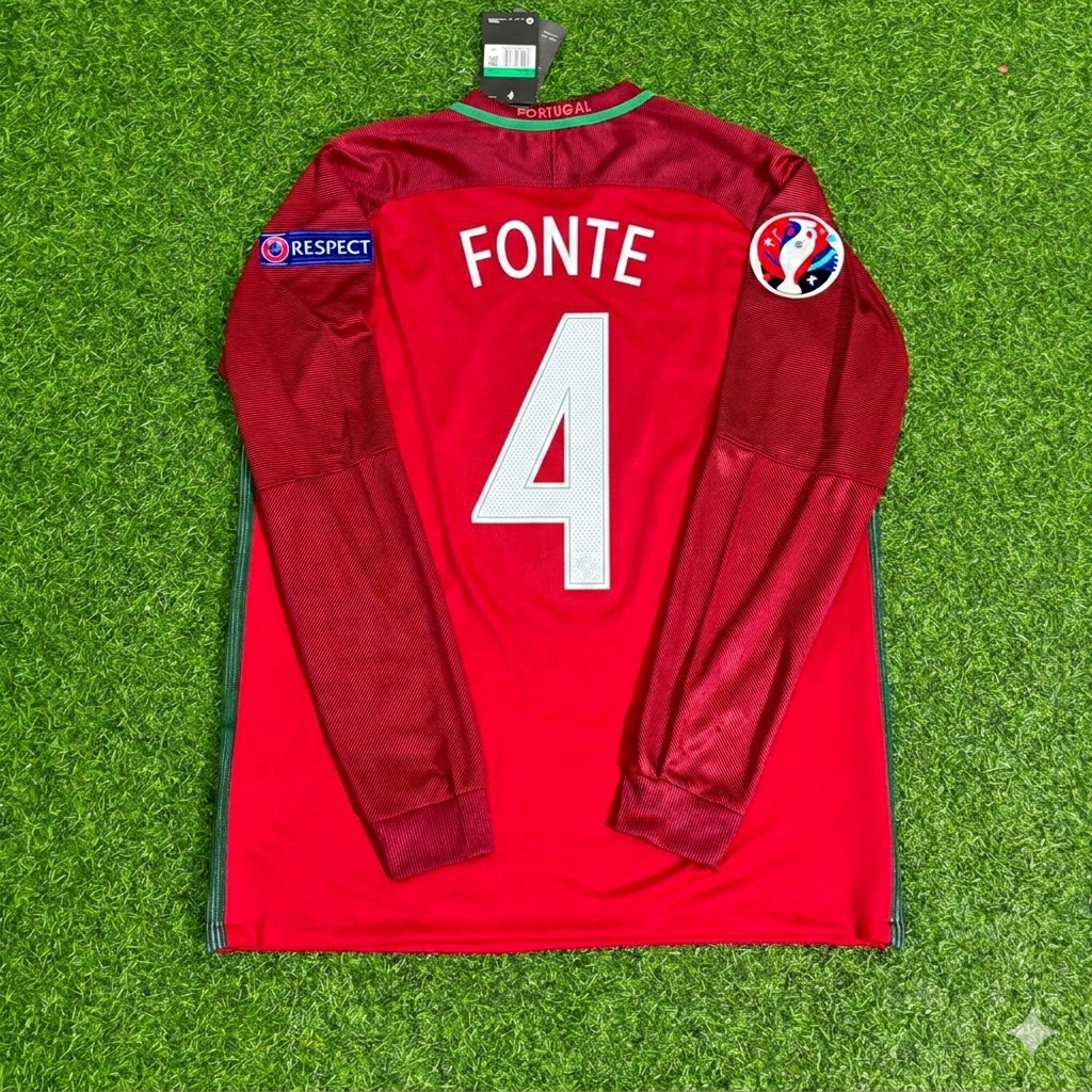 Maillot de Foot Rétro Manches Longues Jose Fonte 4 - Portugal EURO 2016 Finale