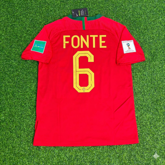 Jose Fonte Portugal 2018 World Cup Red Retro Football Jersey