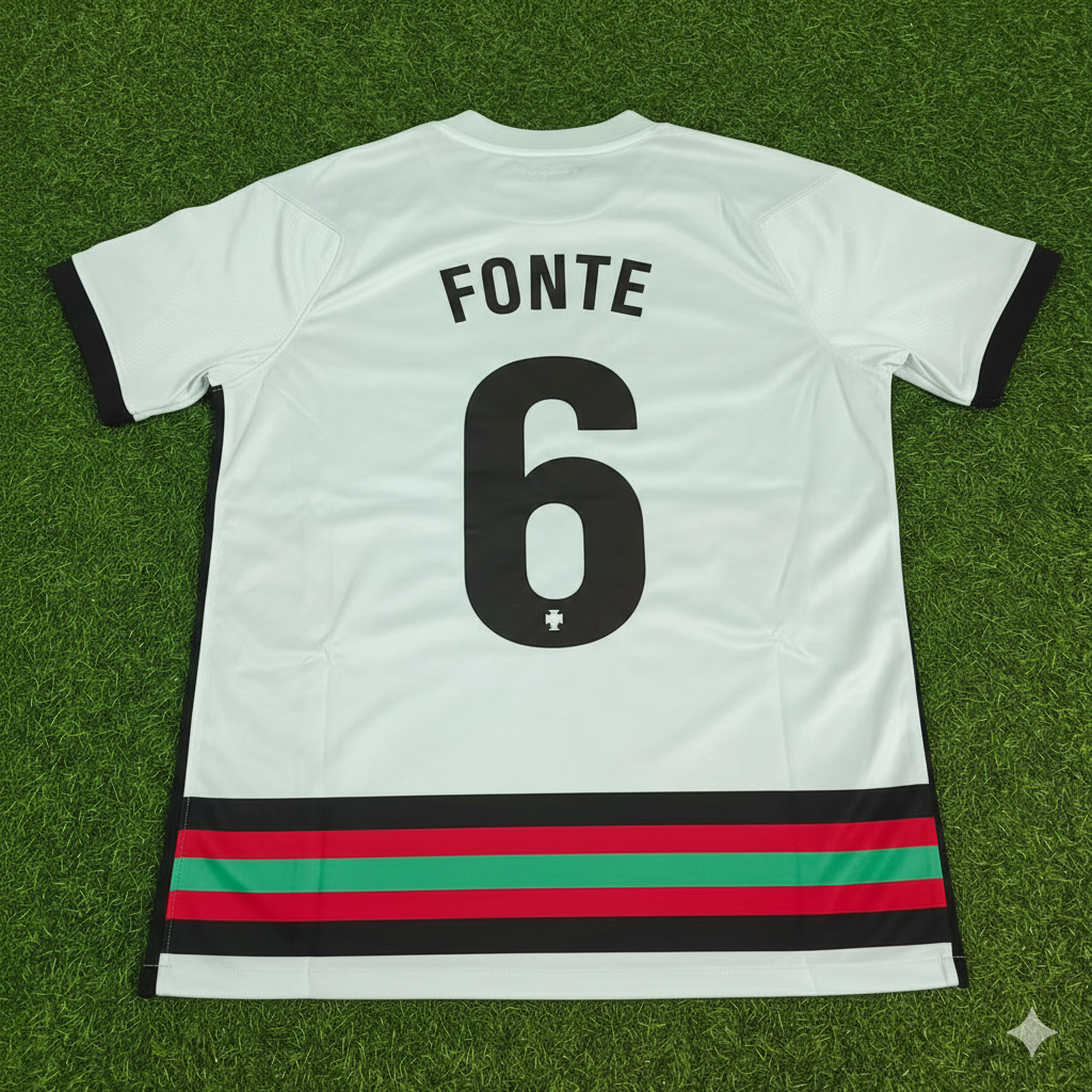 Jose Fonte Portugal EURO 2020 Retro Away Football Jersey