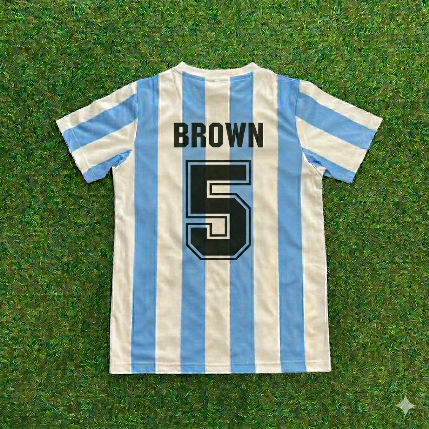 José Luis Brown 5- Argentina 1986 Home Retro Football Jersey Kit
