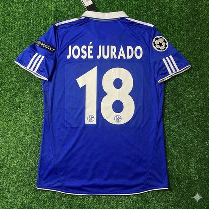 José Manuel Jurado 18- Schalke 04 Season 2010- 11 Retro Champions League Football Jersey Trikot Soccer Shirt
