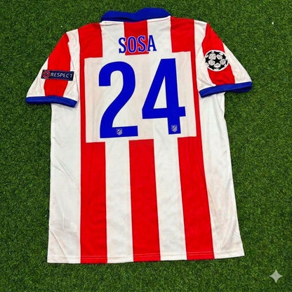 Jose Sosa 24- Atlético Madrid 2014 Champions League Final Retro Football Jersey