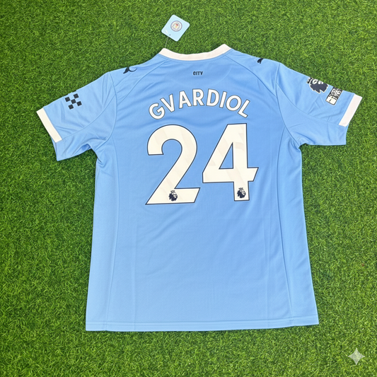 Joško Gvardiol 24-Manchester City Home New Season 2026 Jersey Trikot Maillot Soccer Shirt