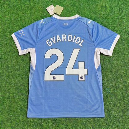 Josko Gvardiol Manchester City 2026-27 Home New Season Jersey Trikot Maillot Soccer Shirt