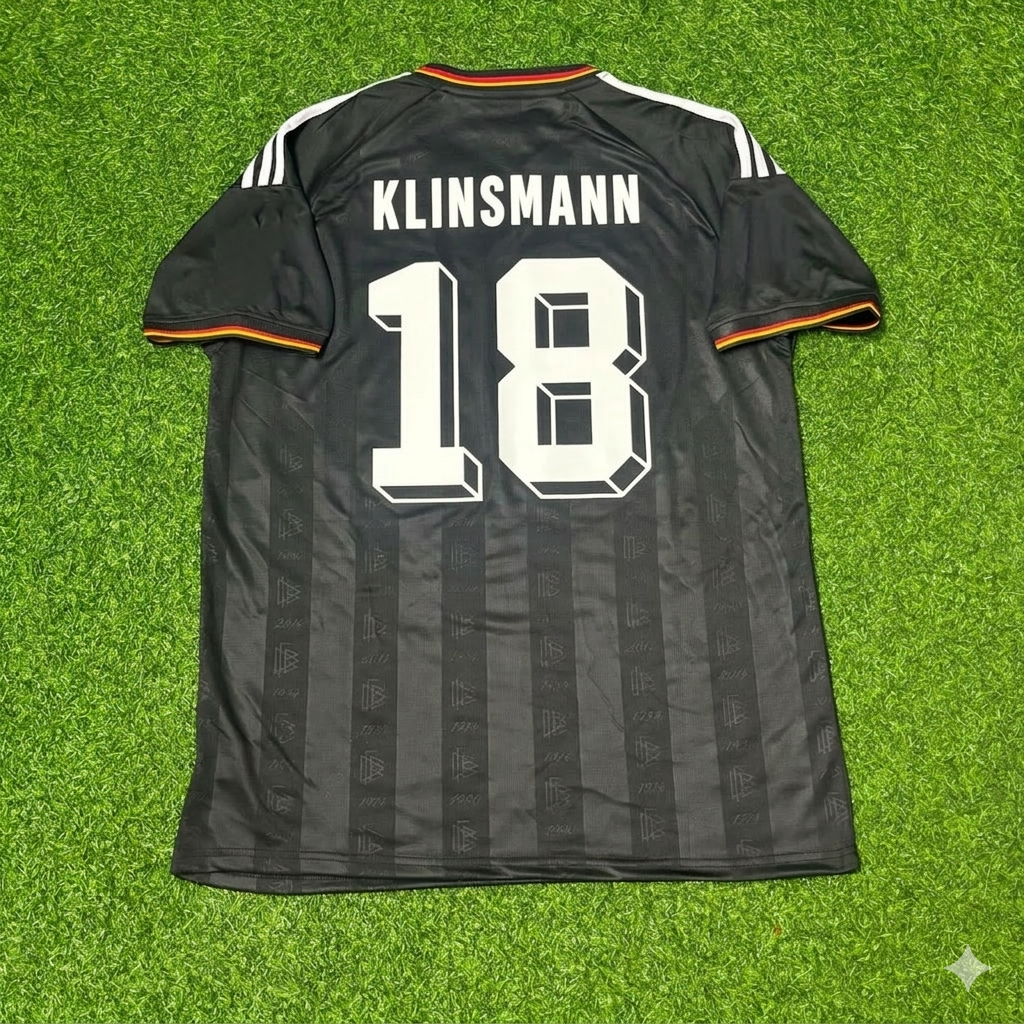 Jürgen Klinsmann 18# Germany Black Retro Vintage Football Jersey