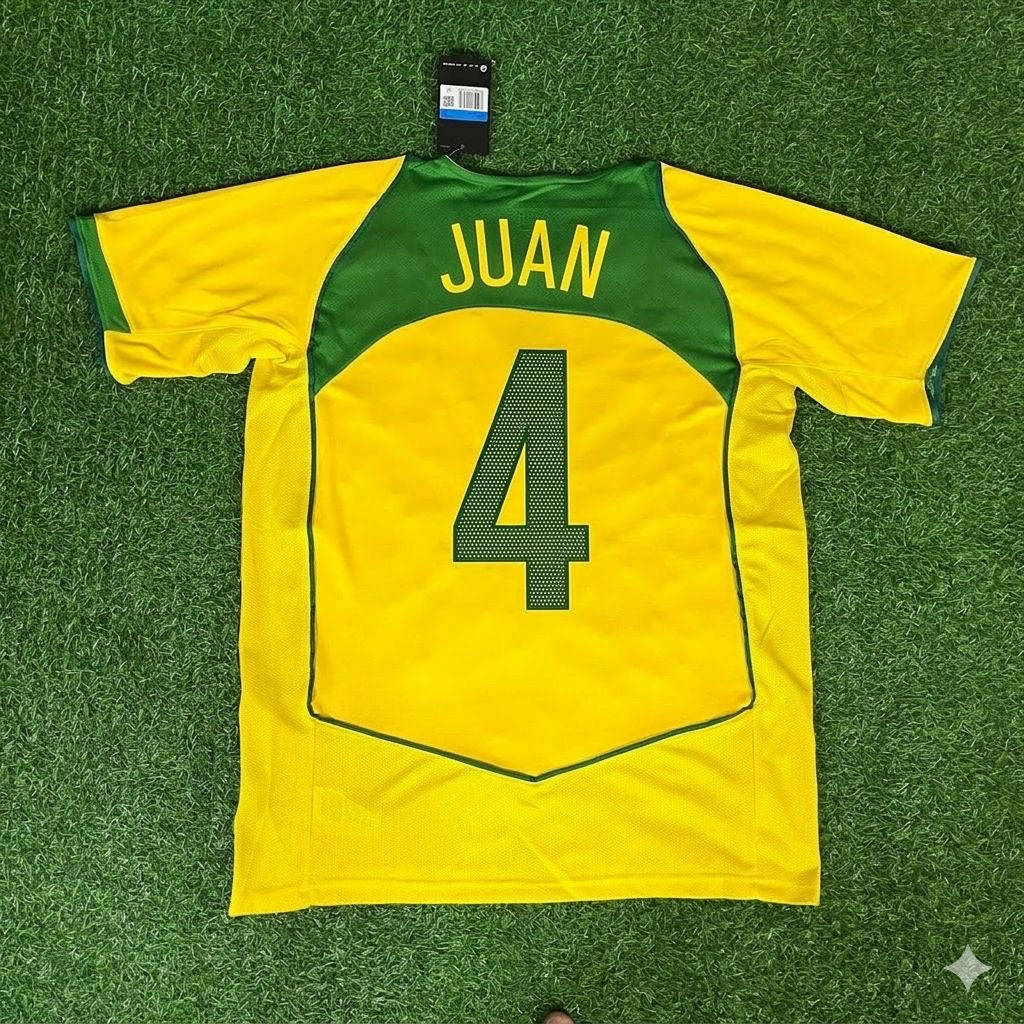 Juan 4– Brazil 2004–2006 Retro Kit Jersey – | Trikot | Maillot Soccer Shirt