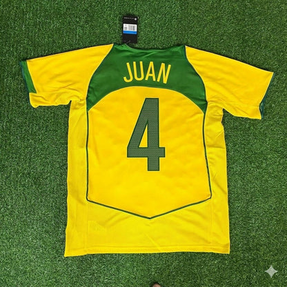 Juan 4– Brazil 2004–2006 Retro Kit Jersey – | Trikot | Maillot Soccer Shirt