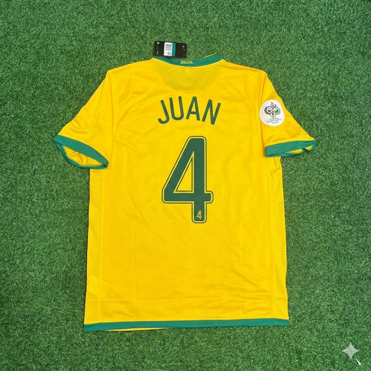 Maillot de la Coupe du Monde 2006 du Brésil de Juan #4