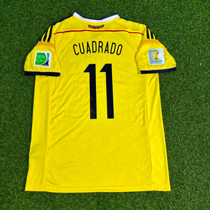 Juan Cuadrado Colombia 2014 World Cup Blue Retro Jersey Trikot Maillot