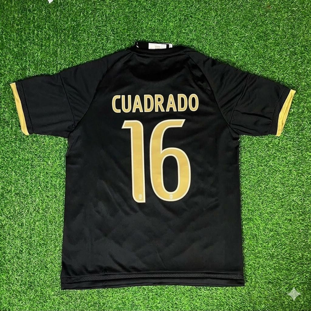 Juan Guillermo Cuadrado 16- Juventus Retro Black Kit Jersey Trikot Maglia Soccer Shirt
