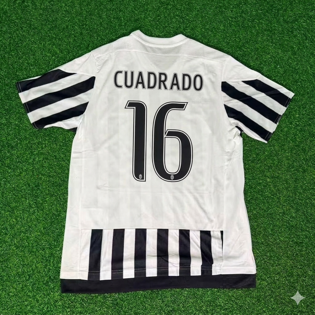 Juan Guillermo Cuadrado 16-Juventus 2015-2016 Retro Home Football Jersey Trikot