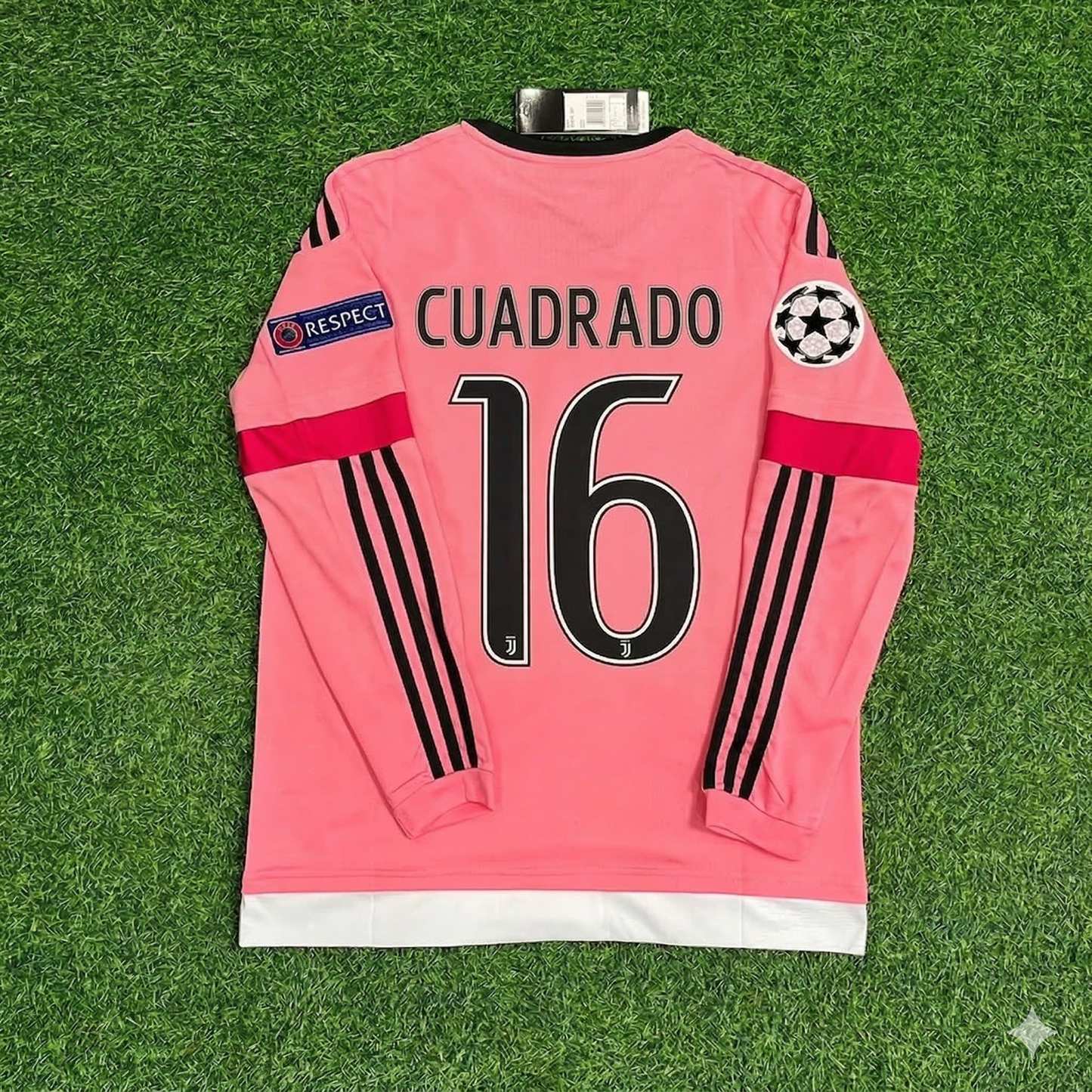Juan Cuadrado Juventus Pink Retro 2015-2016 Pink Jersey Trikot