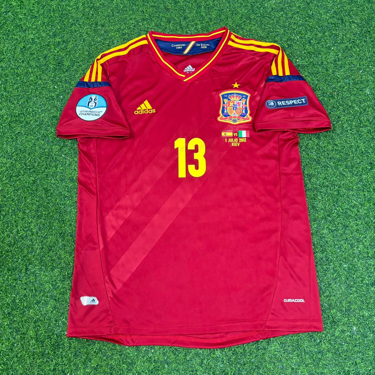 Juan Manuel Mata Spain EURO 2012 Final Retro Football Jersey Kit
