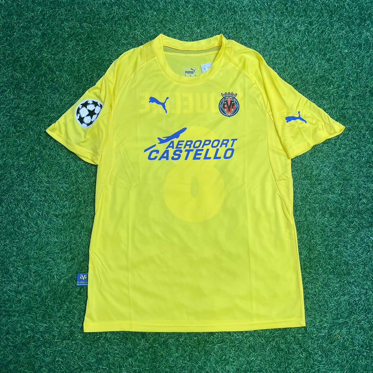 Juan Roman Riquelme 8 – Maillot rétro domicile Villarreal 2009–2010 – | Maillot | Maillot de football