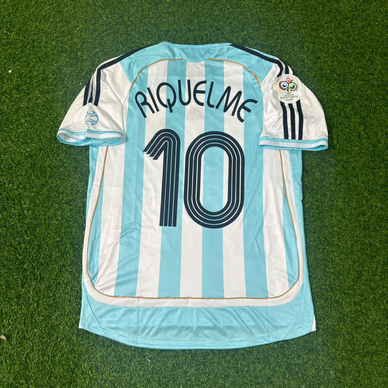 Juan Roman Riquelme Argentina 2006 World Cup Retro Soccer Jersey Maillot Trikot Maglia