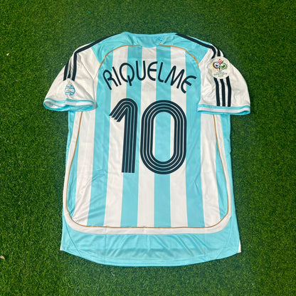 Juan Roman Riquelme Argentina 2006 World Cup Retro Soccer Jersey Maillot Trikot Maglia