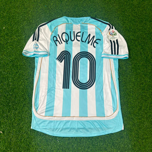 Juan Roman Riquelme Argentina 2006 World Cup Retro Soccer Jersey Maillot Trikot Maglia